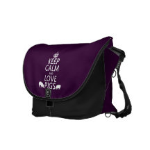 Keep Calm and Love Pigs (all colours) Courier Bag