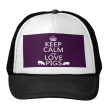 Keep Calm and Love Pigs (all colours) Trucker Hat