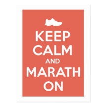 Keep Calm and Marathon Post Card