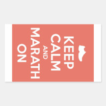 Keep Calm and Marathon Sticker