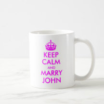 Keep Calm and Marry John Mug