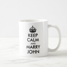 Keep Calm and Marry John Mug