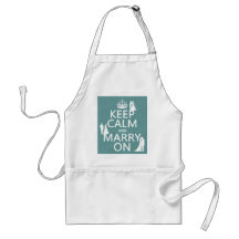 Keep Calm and Marry On (any colour background) Apron