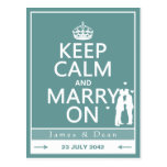 Keep Calm and Marry On Gay Wedding Postcard