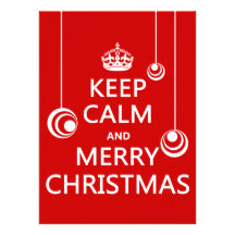 Keep Calm and Merry Christmas Personalised Invites