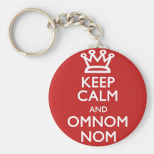 Keep Calm and OmNom Nom Key Chains