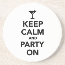Keep calm and Party on Coasters