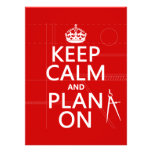 Keep Calm and Plan On (in any colour) Personalized Invitation