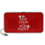 Keep Calm and Play Footy (football) (any colour) Mp3 Speakers