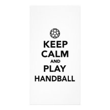 Keep calm and play Handball Customized Photo Card