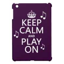 Keep Calm and Play on - music notes - all colours