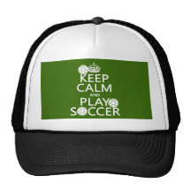 Keep Calm and Play Soccer (any colour) Mesh Hat