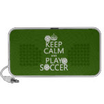 Keep Calm and Play Soccer (any colour) Travelling Speaker