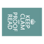 Keep Calm and Proofread (clam) (any colour) Business Card Templates