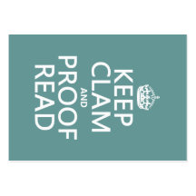 Keep Calm and Proofread (clam) (any colour) Business Card Templates