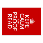 Keep Calm and Proofread (kepe) (in any colour) Business Card