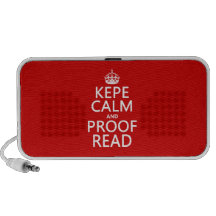 Keep Calm and Proofread (kepe) (in any colour) Portable Speaker
