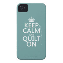 Keep Calm and Quilt On - available in all colours iPhone 4 Case-Mate Case