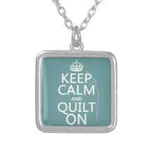 Keep Calm and Quilt On - available in all colours Personalised Necklace