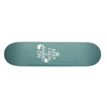 Keep Calm and Rabbit On - all colours Skate Board Decks