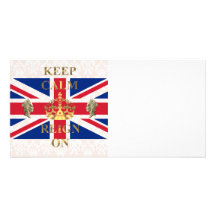 Keep calm and reign on picture card