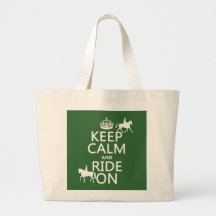 Keep Calm and Ride On - horses, all colours Tote Bag