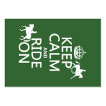 Keep Calm and Ride On - horses, all colours Business Card Template