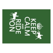 Keep Calm and Ride On - horses, all colours Business Card Template