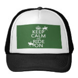 Keep Calm and Ride On - horses, all colours Mesh Hat
