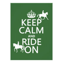 Keep Calm and Ride On - horses, all colours Personalized Invitations