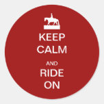 Keep calm and ride on stickers