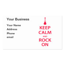 Keep Calm and Rock On! Business Card Template
