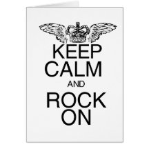 Keep Calm and Rock On Card