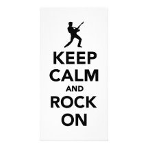 Keep calm and Rock on Personalized Photo Card