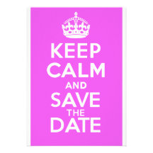KEEP CALM and SAVE the DATE Invitation