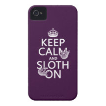 Keep Calm and Sloth On iPhone 4 Case