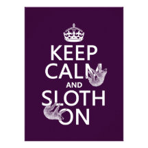 Keep Calm and Sloth On Personalized Invites