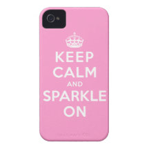 Keep Calm and Sparkle On iPhone 4 Cover