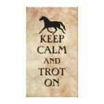 Keep Calm and Trot On Equestrian Canvas Print