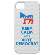Keep Calm and Vote Democrat iPhone5 case iPhone 5 Cases