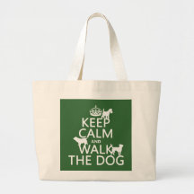 Keep Calm and Walk The Dog - all colours Bags
