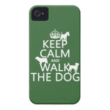 Keep Calm and Walk The Dog - all colours Case-Mate iPhone 4 Case