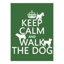 Keep Calm and Walk The Dog - all colours Personalized Invite