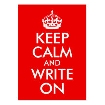 Keep Calm and Write On Business Card