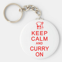 Keep Calm & Curry On key chain