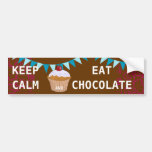KEEP CALM  EAT  CHOCOLATE BUMPER STICKERS