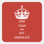 KEEP CALM  EAT  CHOCOLATE STICKERS