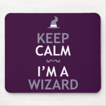 Keep Calm I'm A Wizard Mouse Pads