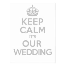KEEP CALM its OUR WEDDING Post Cards