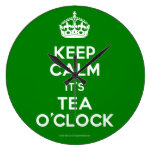 Keep Calm It's Tea O'Clock Clock wall clocks